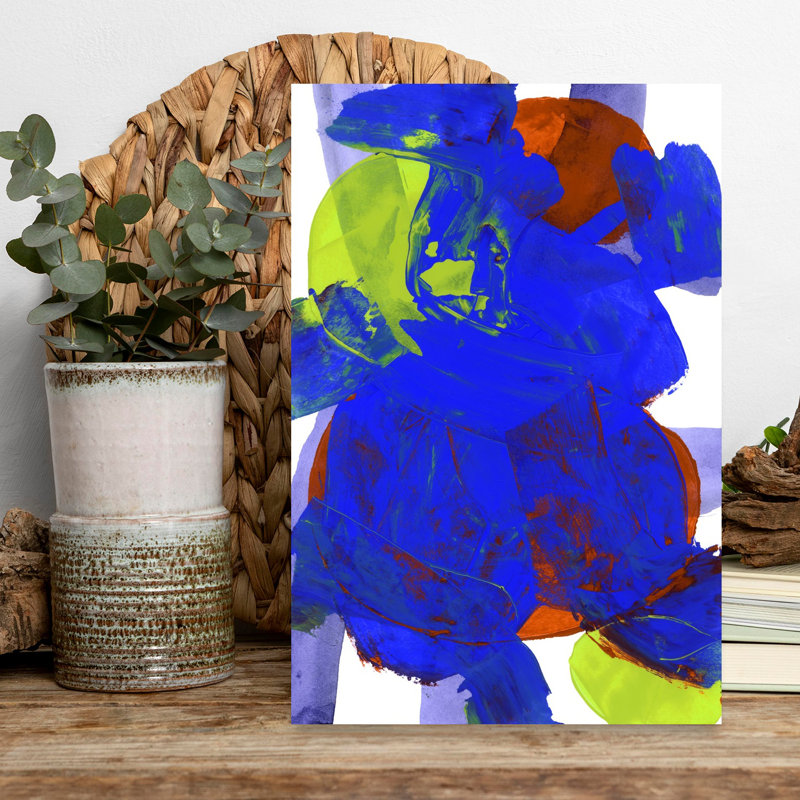 Art contemporain contemporain abstrait géométrique, H 18 po x l 12 po