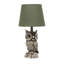 Lampe de table hibou Nocturn en polyrésine, marron, abat-jour blanc neige, 50,5 cm (19,85 po) de hauteur-1867949621