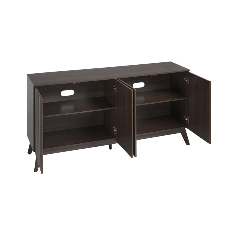 Meuble télé Delaney 66,93 po Mid-Century, CHOCOLATE
