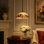 Luminaire suspendu dôme en verre coloré 2 lumières Tiffany