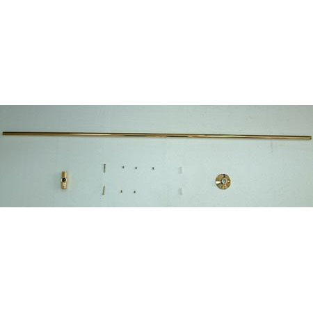 48" Ceiling Support Shower Curtain Enclosure, Polished Brass