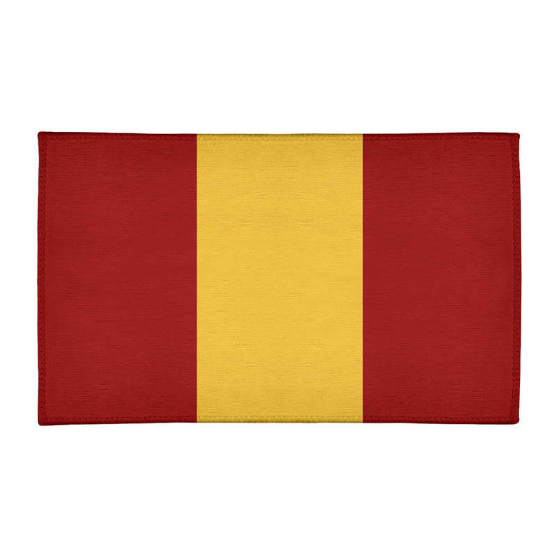 Tapis de zone rouge/jaune, Rectangle 2 pi x 3 pi
