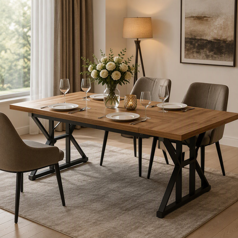 Table de salle à manger, Noyer clair
