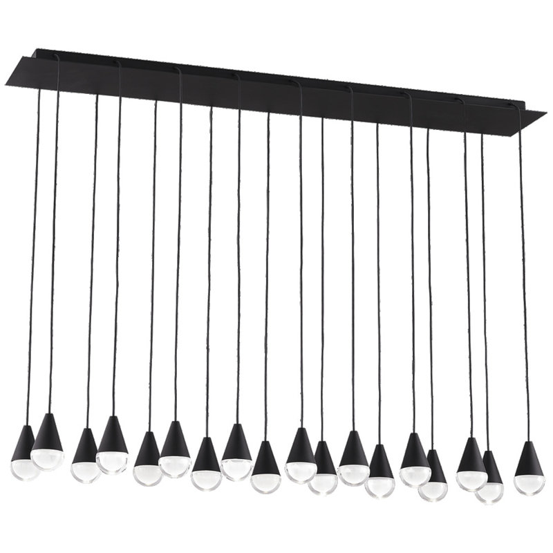 Cupola 18 - Light LED Pendant, Nightshade Black