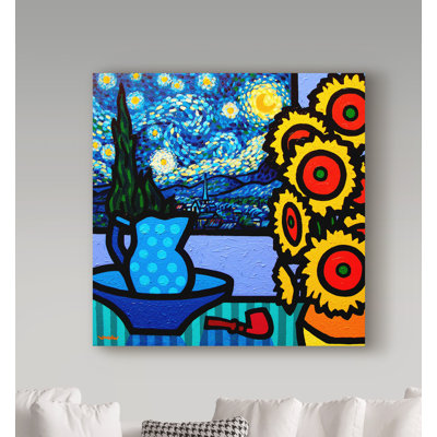 «Still Life with Starry Night», reproduction d'impression sur toile tendue