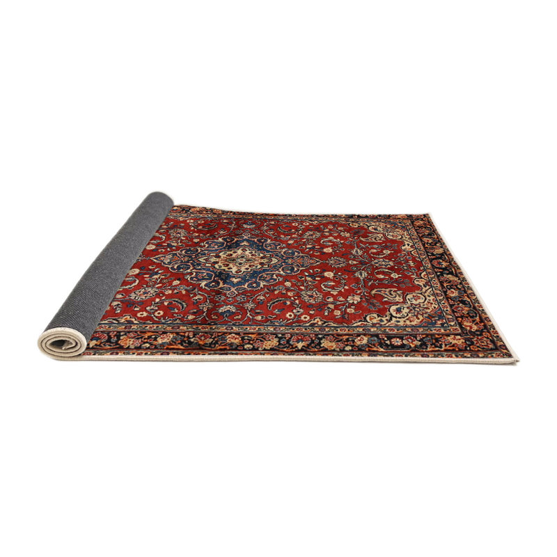 Rouge Tapis décoratif Kadence oriental, Rond 6 pi