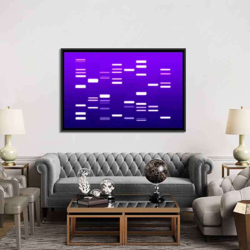 «ADN Genetic Code» par Michael Tompsett, impression sur toile, H 18 po x l 26 po x P 1,5 po, Toile avec cadre noir