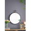 Miroir mural 24 po x 27 po avec cadre noir, miroir décoratif minimaliste contemporain