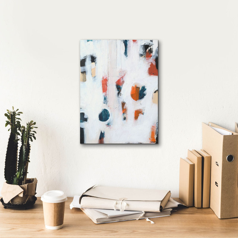 «Out Over There 1» par Jan Weiss, art mural sur toile, H 16 po x l 12 po x P 0,75 po
