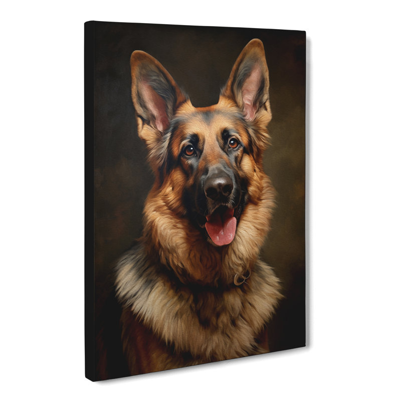 German Shepherd Symbolism - Wrapped Canvas, 60cm H x 40cm W x 3cm D