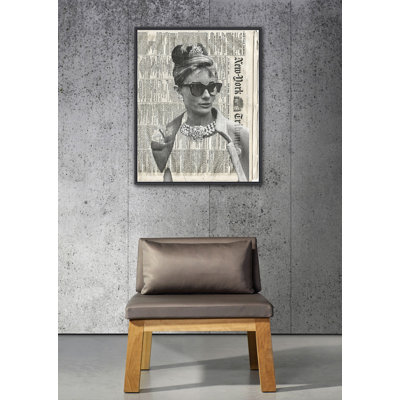 Audrey Hepburn - cadre flottant, impression sur toile