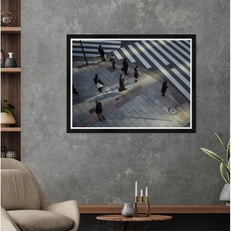 Pedestrian Crossing Framed Photographic Print