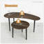 Ensemble de tables gigognes 2 pièces Hommoo