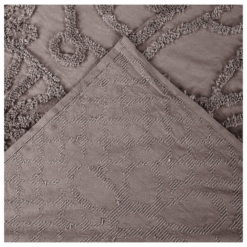 Trevor Chenille Bedspread Set Queen Size, 100% Cotton Medallion Coverlet Set with 2 Standard Shams, Traditional Textured Heirloom Bedding, Soft Breathable All-Season Comfort, OEKO-TEX Certified, Cocoa