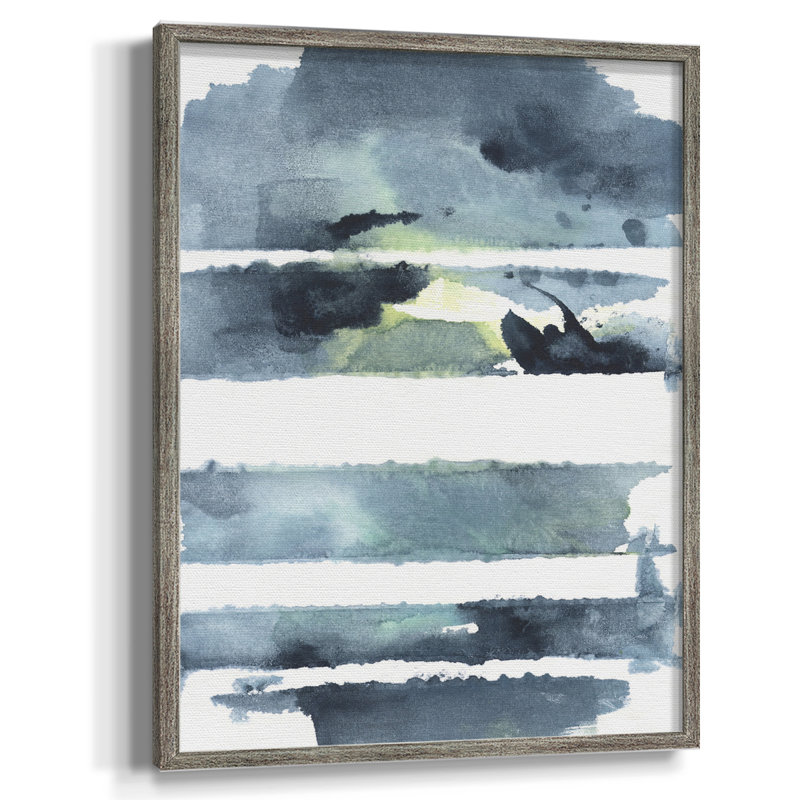 Blue Memories I, reproduction encadrée - bois massif, H 11 po x l 9 po