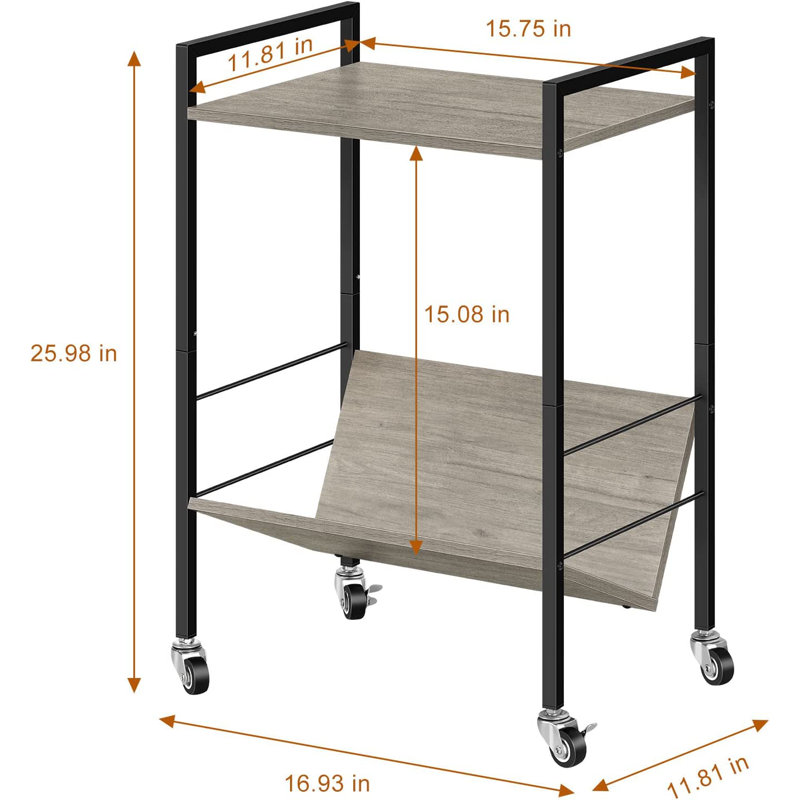 31.6'' H Media Shelves, Gray