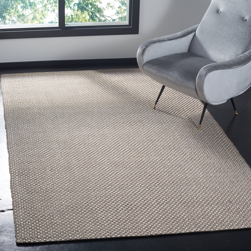 Adelmar Hand Woven Performance Solid Color Rug, Rectangle 5' x 8'