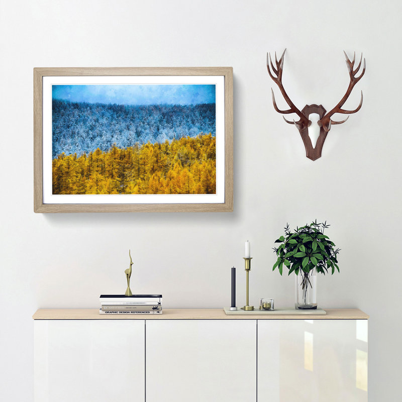 The Two Forests - Picture Frame Graphic Art Print, Oak Framed, 45cm H x 63cm W x 2cm D