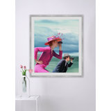 Young Couple In Formal Wear Looking Through Binoculars Outdoors Giclee Print by Getty Images