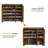 Hidden Shoe Cabinet With 3 Doors, 5 Tier Shoe Organizer Rustic Brown