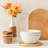 3 Piece Large White Ceramic Pasta Bowl Set 31 Oz Deep Salad Bowls With Conical Stackable Design, Space-Saving Serving Bowls