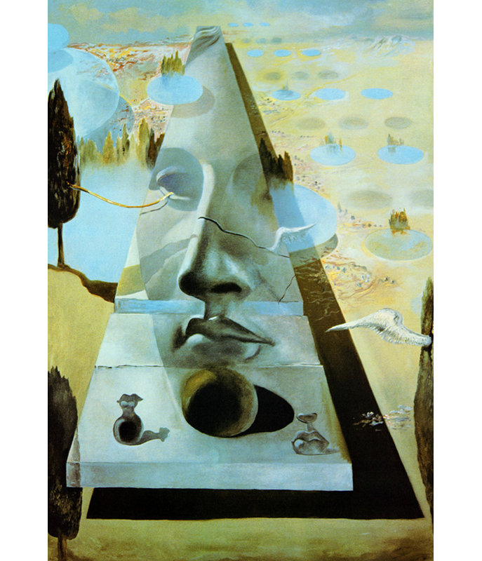 Apparition du visage d'Aphrodite, H 24 po x l 16 po