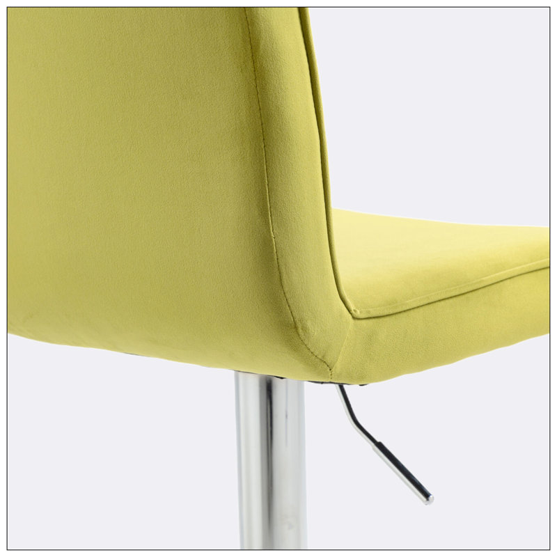 Tabourets de bar avec dossier et repose-pieds 2 pièces, Olive / argent