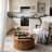 S/2 Black Marbled Rectangular Trays with Cut-Out Handles for Elegant Serving and Organizing