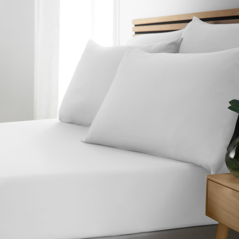 So Soft Easy Iron Fitted Sheet, White, Double