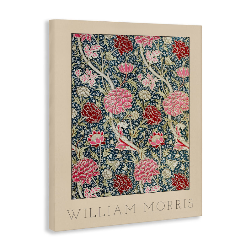 Toile classique ornée de fleurs entrelacées, design par Lil 'Rue, H 48 po x l 36 po