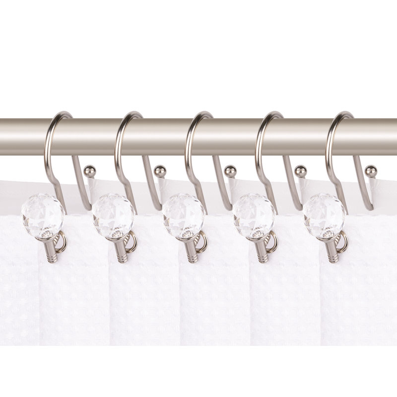 Crochets de rideau de douche HK18xx, Argent