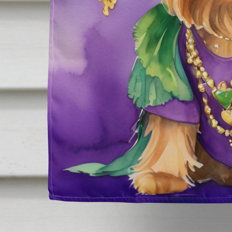 Double Sided 40'' H x 28'' W Polyester Mardi Gras House Flag