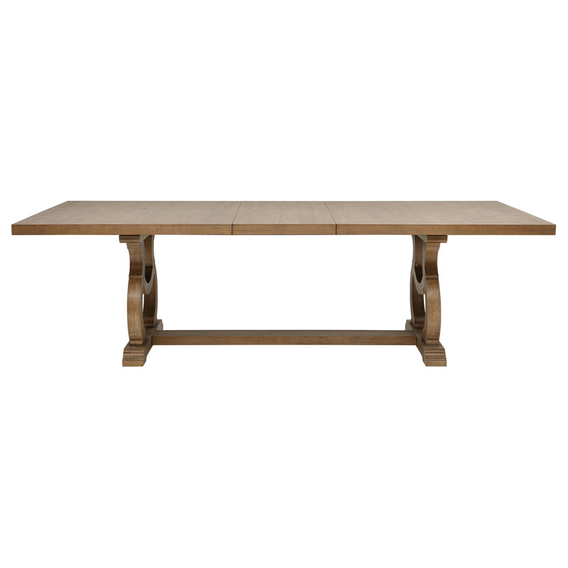 Fremont Brown Trestle Rectangular Dining Table