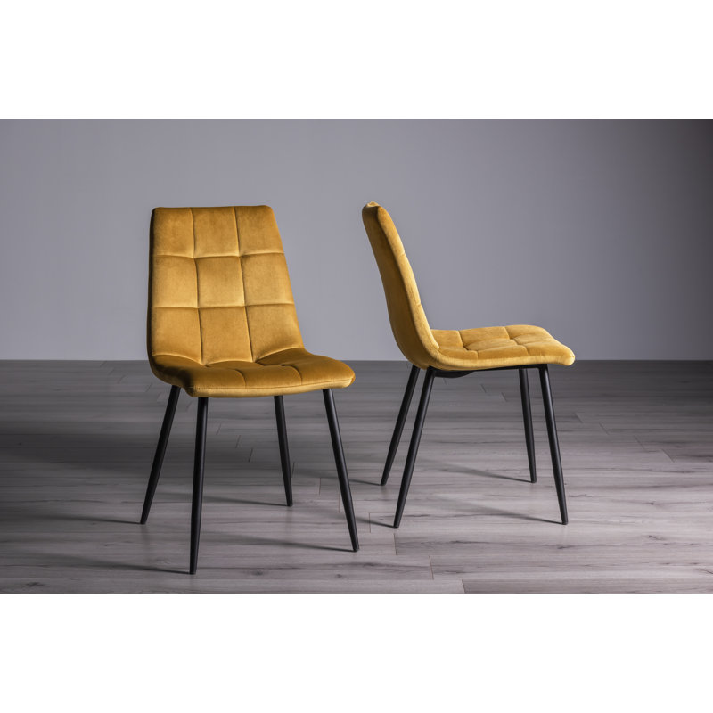 Cressida 283.97cm H Upholstered Side Chair, Mustard