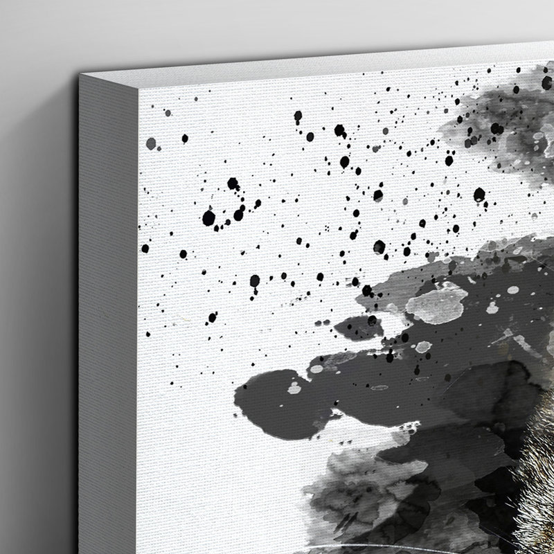 Cat Licking Its Paw - Wall Art, 50cm H x 76cm W, Wrapped Canvas