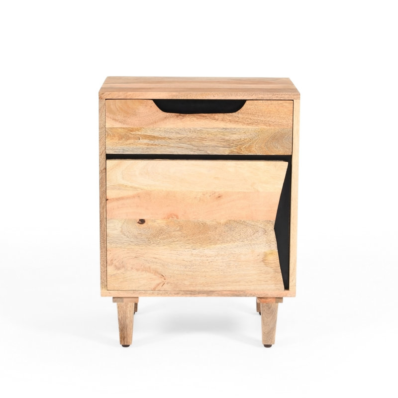 Table de chevet en bois naturel