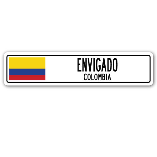 Plaque de rue Envigado Co en plastique robuste 4 po x 18 po