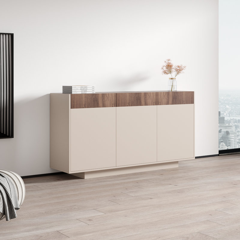 Buffet en noyer de 62,9 po Haopsa, Cachemire / noyer
