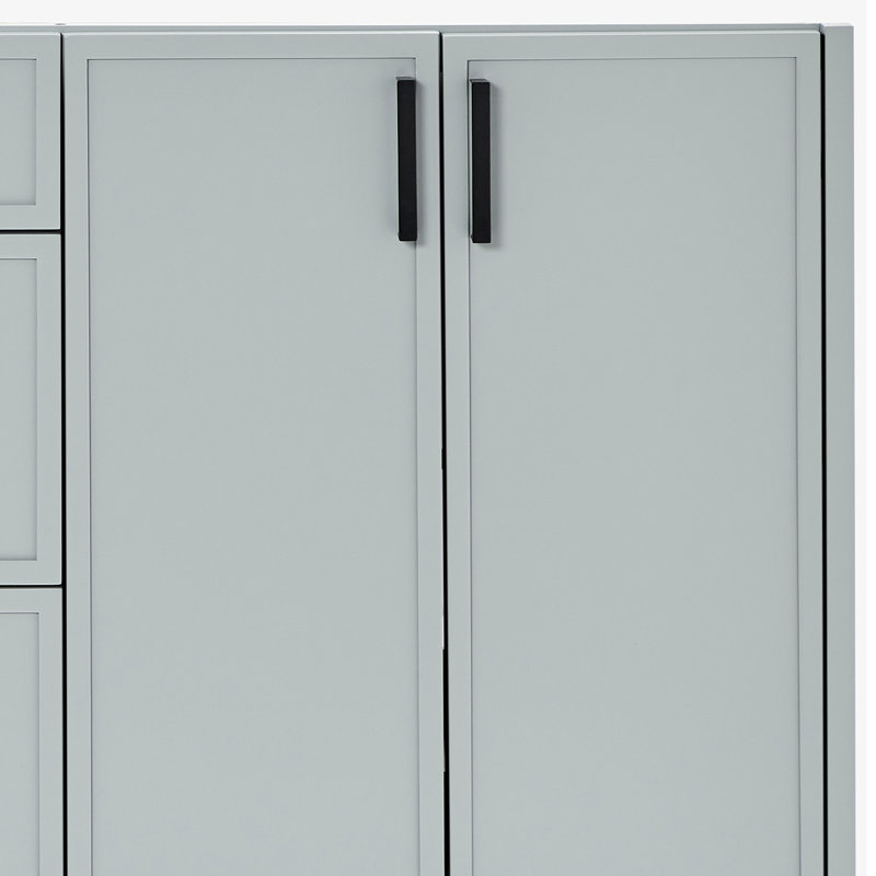 ARIEL Kelly 73 Double Sink Bathroom Vanity with Italian Carrara Marble Top, Gray