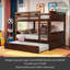 Lit superposé double au-dessus de double avec lit gigogne simple-1423173587
