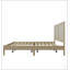 Lit plateforme king size en bois massif avec tête de lit en rotin, durable et élégant pour les chambres modernes et de style bord de mer