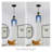 11" 1-Light Dimmable Stylish Blue-White Glass Pendant