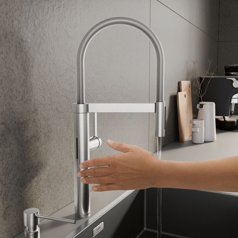Culina II Pull-Down Dual-Spray Touchless Sensor Kitchen Faucet - PVD Steel, PVD Steel