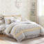 Ensemble d'édredon en coton percale 9 pièces Cal King, avec détails en dentelle et ruché pour un look campagnard sophistiqué-122455166-122455164