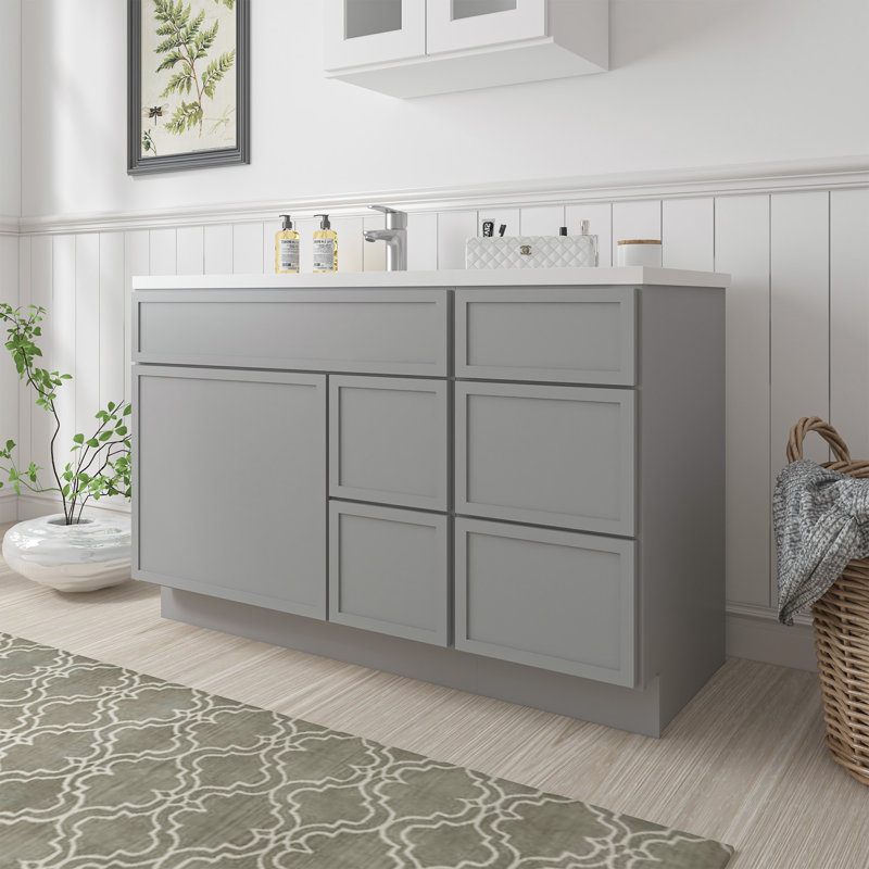 51'' Single Bathroom Vanity Base Only, Gray