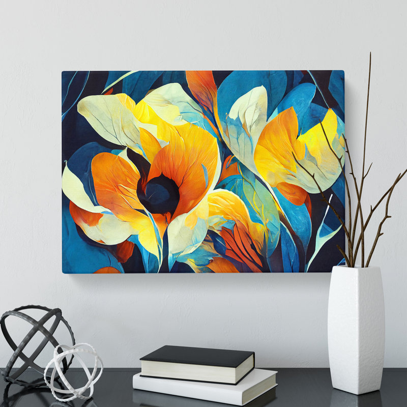 Flowers Abstract Vol.2 - Wrapped Canvas Print, 40cm H x 60cm W x 3cm D