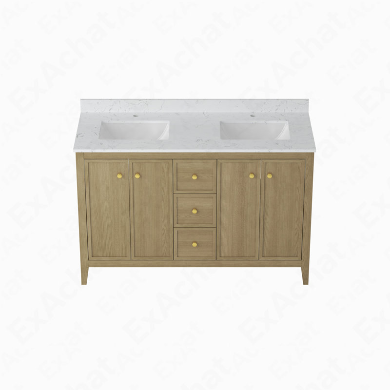Meuble-lavabo mural 54 po avec lavabo double, 54"