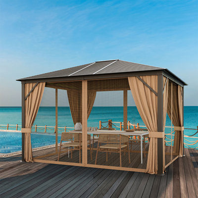 12 pi. L 10 pi. D Pavillon de jardin en acier