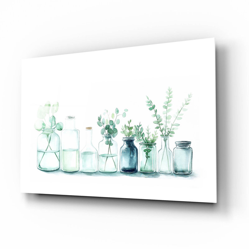  «Vessels Of Green» par Svetlana Aleynikova, art mural en verre acrylique, H 12 po x l 16 po x P 0,13 po