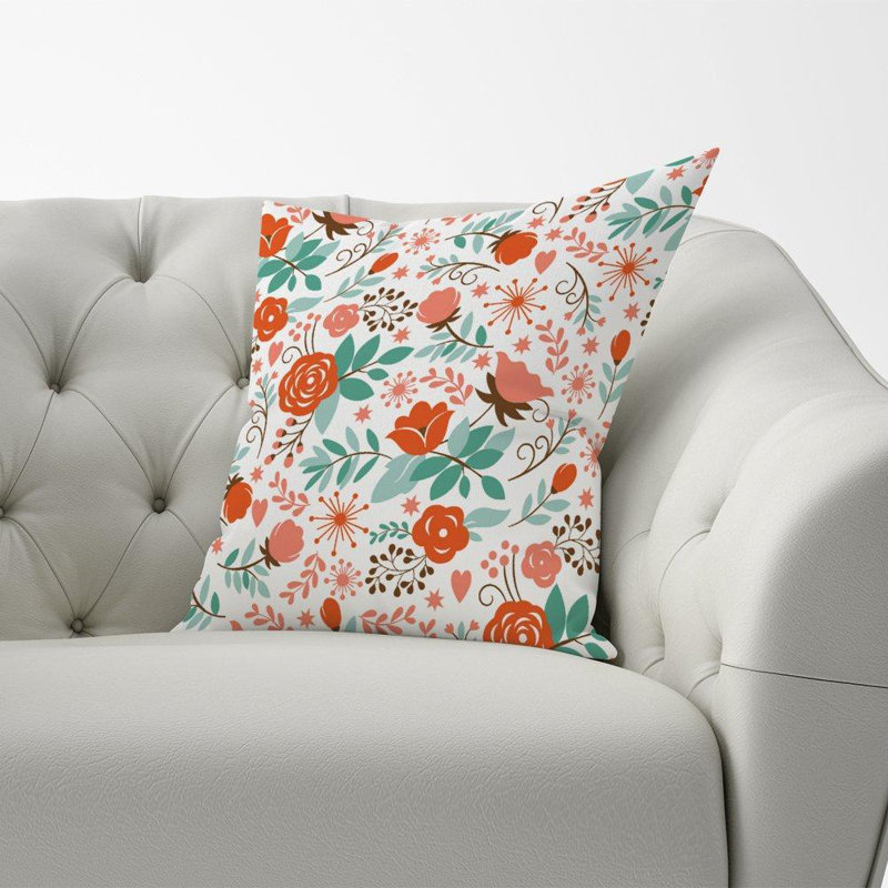Sacha Floral Square Cushion